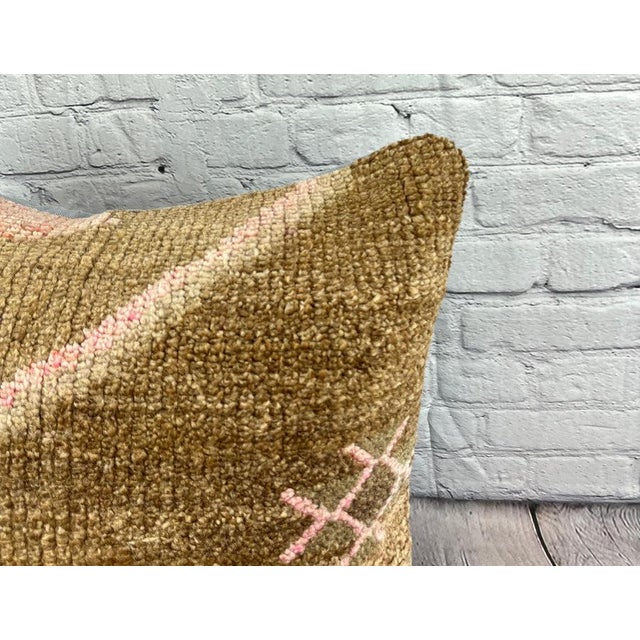 Turkish 20 x 20 Rug Pillow Serene Sanctuary Turkish Pillow Cushion Cover For Sale - Image 3 of 4