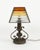 1970s Mid-Century Table Lamp Iron and Hammered Glass Longobard Style, Italy, 1970s For Sale - Image 5 of 14
