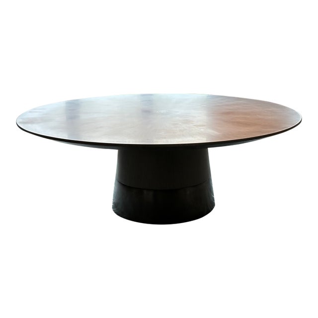84" Round Dining Table Attributed to EJ Victor For Sale