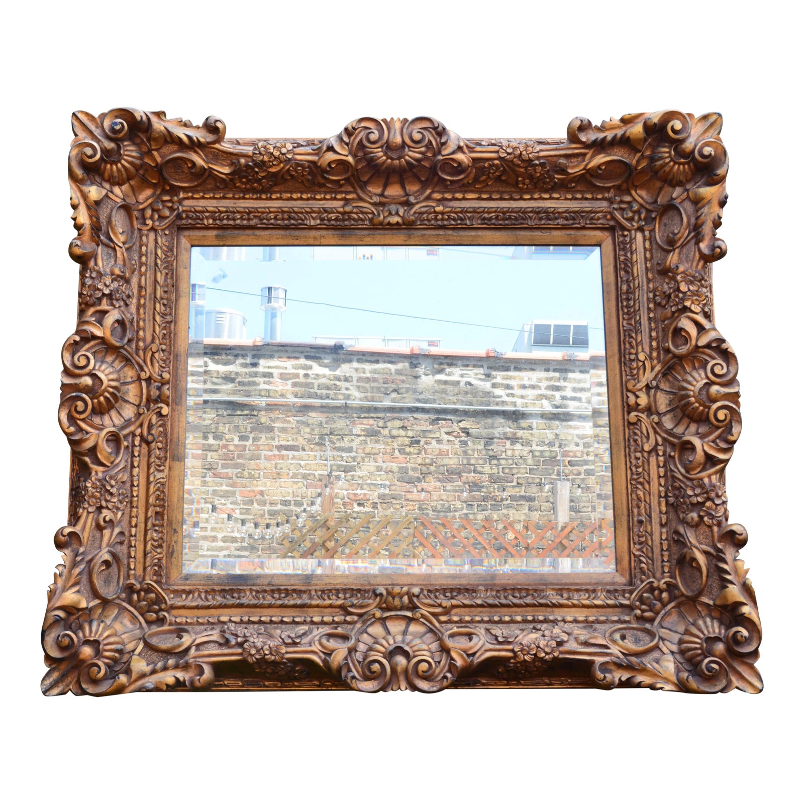 Antique Victorian Gold Gilded Framed Wall Mirror | Chairish