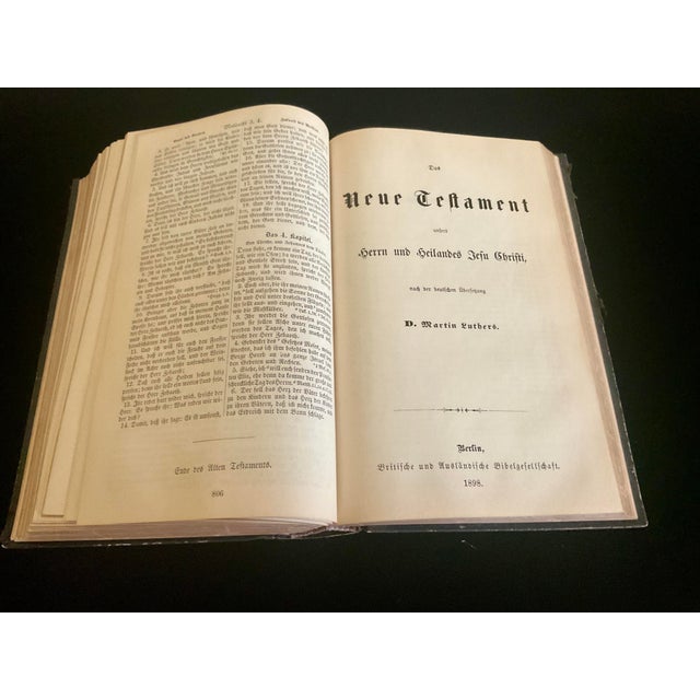 Late 19th Century Antique 19th Century Holy Bible in German Circa 1898 For Sale - Image 5 of 18