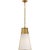 Robinson Large Pendant in Hand-Rubbed Antique Brass with White Glass Designer: Thomas O'Brien Canopy: 4.5" Round Mounting:...