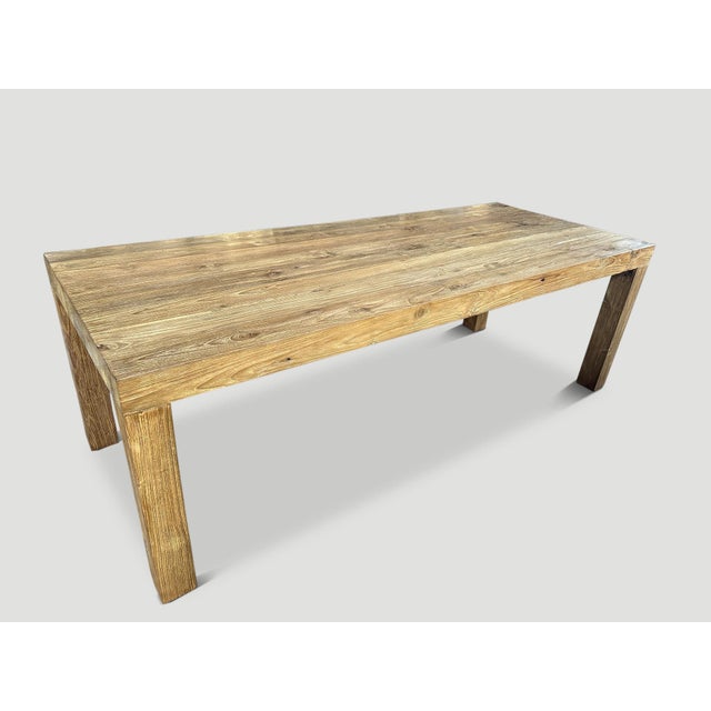 2010s Andrianna Shamaris Modern Teak Wood Dining Table For Sale - Image 5 of 5