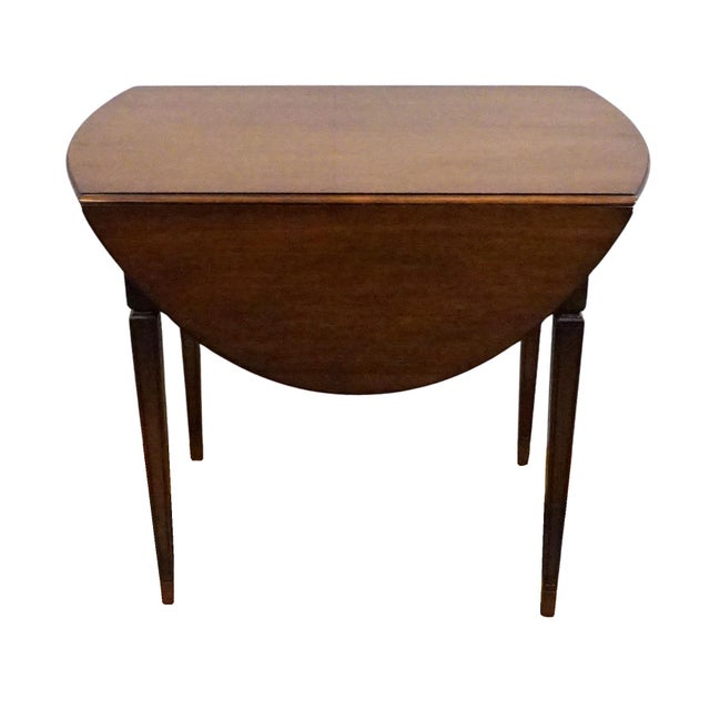 Brandt Furniture Banded Mahogany Traditional Style 36" Drop Leaf Pembroke Accent End Table 78-906 For Sale - Image 9 of 18