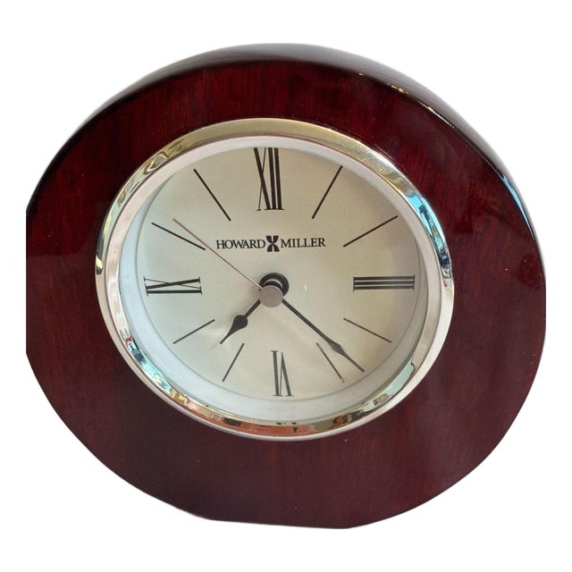 Late 20th Century Howard Miller Adonis 645-708 Rosewood Tabletop Mantel Clock For Sale