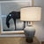 Ceramic vintage table lamp in stone color glaze. In great condition.