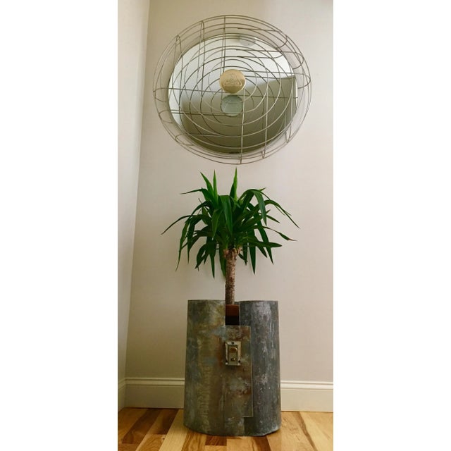 Art Deco Industrial Fan Cage Mirror For Sale - Image 3 of 8