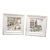 Set of Two, Vintage Hand-Painted Ceramic or Porcelain Wall-Hanging Tiles For Sale