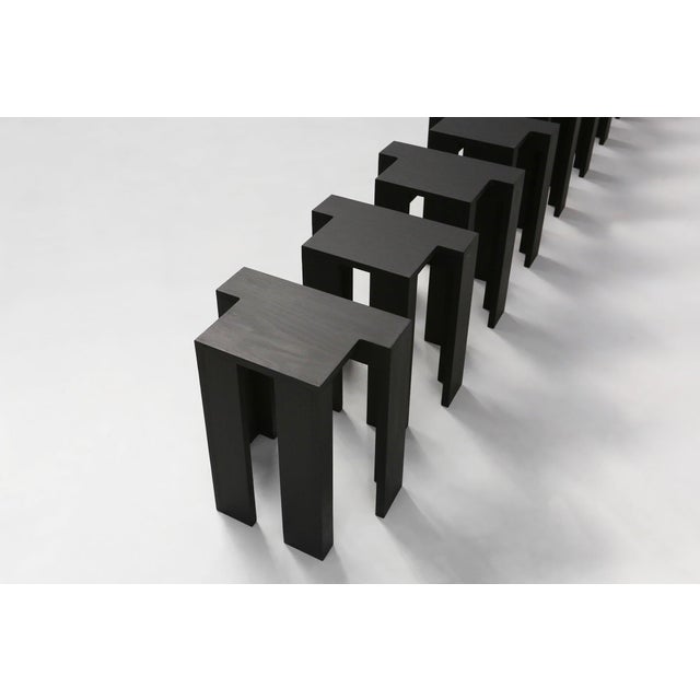 Black Stackable Stool from Bram Vanderbeke, Belgium, 2010s For Sale - Image 6 of 18