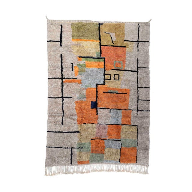 Hand-Knotted Wool Rug by Azele Studio For Sale - Image 9 of 9