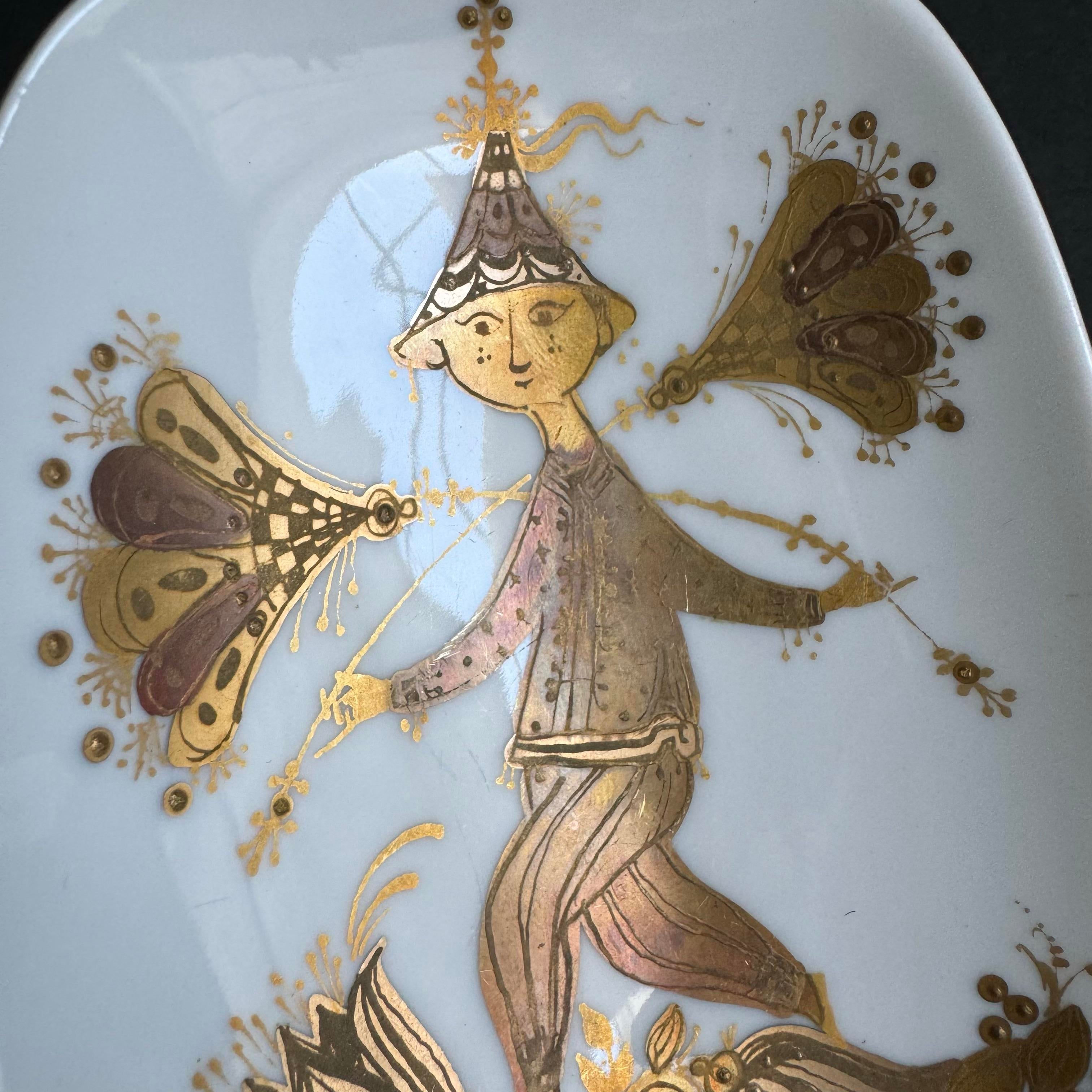 Rosenthal Bjorn Wiinblad 飾り皿 4枚セット Rosenthal Bjorn Wiinblad Quatre Couleurs Trinket Dishes Small Gold