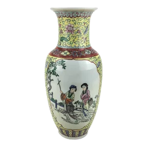 1960’s Hand Painted Chinese Flower Vase