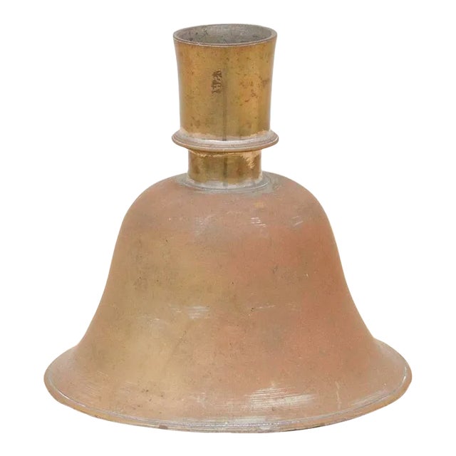 Antique Brass Floral Vase For Sale