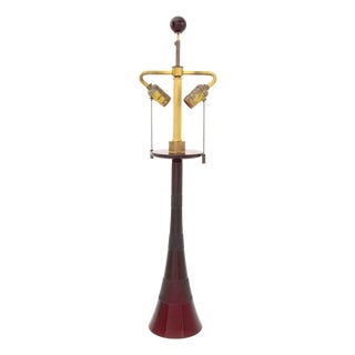 John Hutton for Donghia Vintage Ruby Murano Glass Lamp For Sale