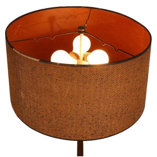 Mid-Century Modern Mid Century Gerald Thurston Lightolier Wood and Metal Floor Lamp For Sale - Image 3 of 9