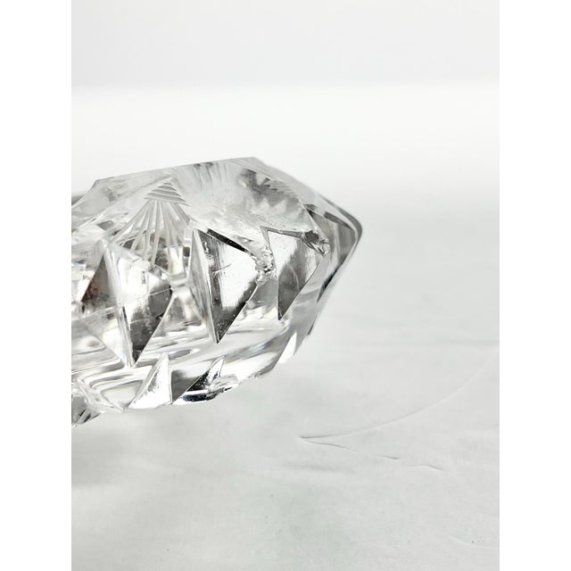 Antique American Brilliant Cut Crystal 5-Piece Heavy Pinwheel Sawtooth Ashtrays For Sale - Image 11 of 11