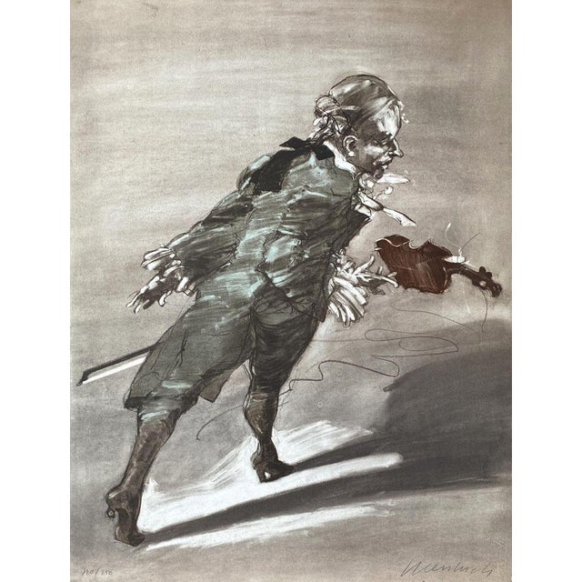 Claude Weisbuch, The Violinist, Original Lithograph For Sale - Image 6 of 6