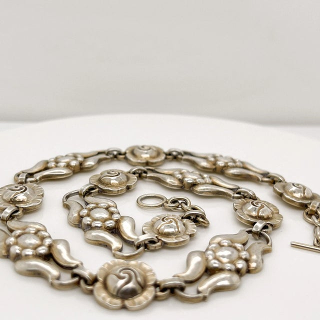 Late 20th Century Vintage Georg Jensen Danish Sterling Silver Choker Necklace No. 10 For Sale - Image 5 of 12