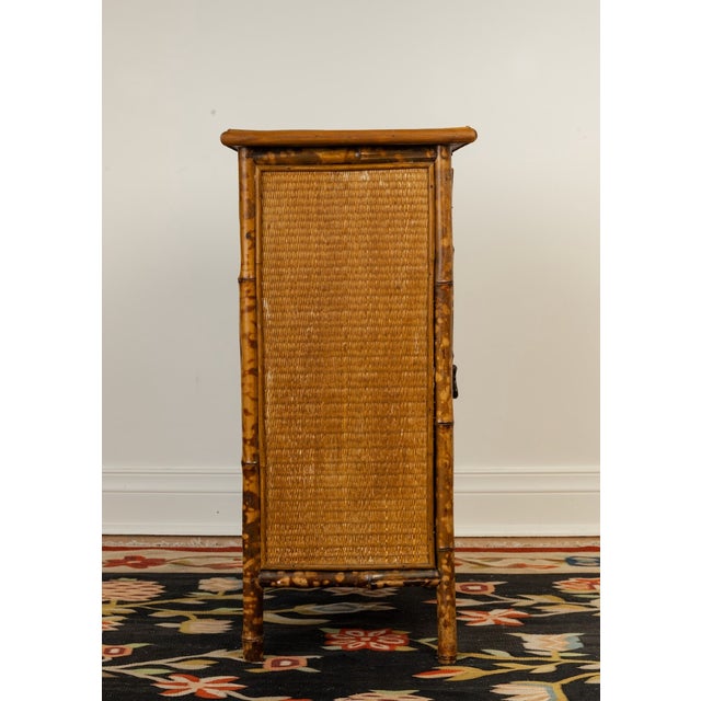 Late 19th Century Victorian Tortoiseshell Bamboo Cabinet For Sale In Tulsa - Image 6 of 8