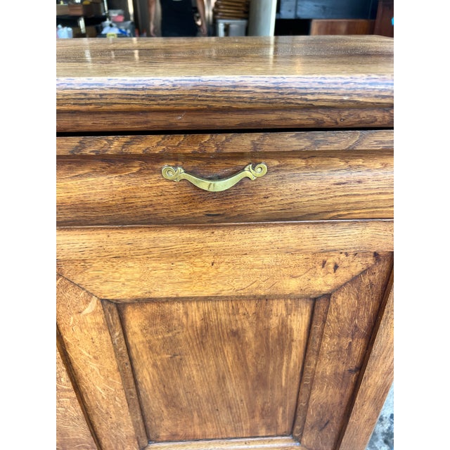Louis Philippe French 19th Century Louis Philippe Solid Oak Two Door Buffet For Sale - Image 4 of 12