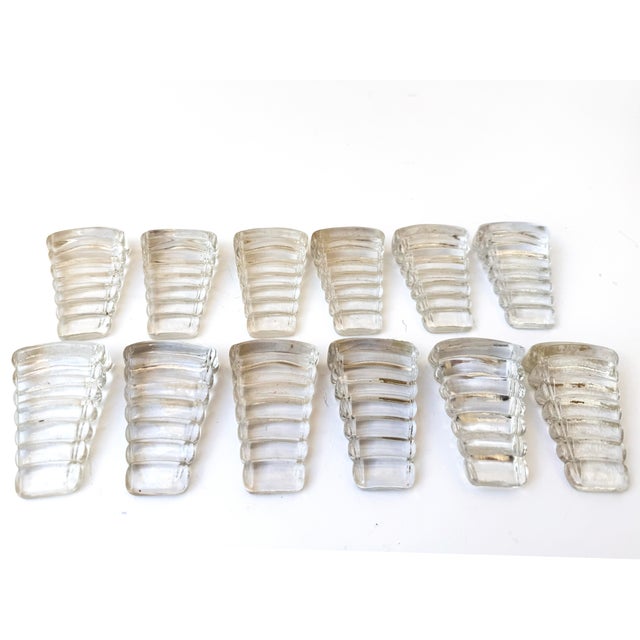 Baccarat Set of 12 Art Deco Baccarat Crystal Cale-Assiettes (Plate Wedges) With Original Baccarat & Vessière Labels For Sale - Image 4 of 8