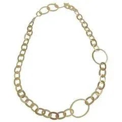 18kt Yellow Gold Flat Oval Link Necklace is a gorgeous statement inspired by 1970s fashion. The Necklace measures 36...