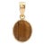 Oval Cut Tiger's Eye Gemstone Pendant in 18k Yellow Gold For Sale