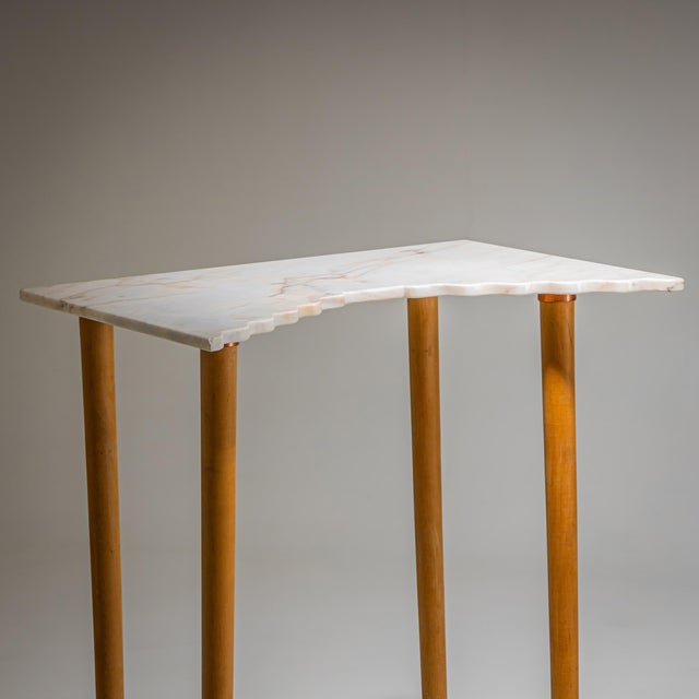 Mid 20th Century Pair of Wall Consoles with Marble Tops, attributed to Ugo la Pietra, Italy For Sale - Image 16 of 18