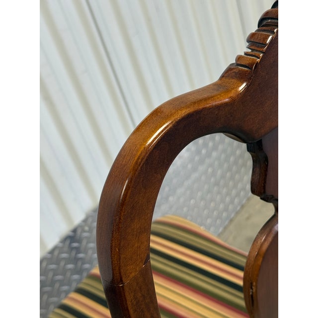 Vintage Solid Cherry Queen Anne Style Dining Chairs by Stanley Furniture “American Craftsman” – Set of 6 For Sale - Image 11 of 11