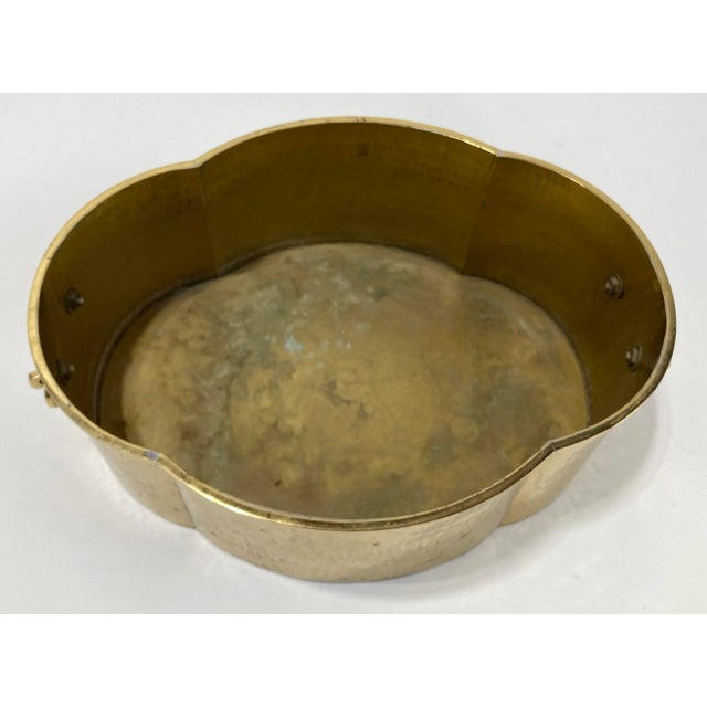 Vintage Large Hammered Brass Cachepot For Sale - Image 11 of 11