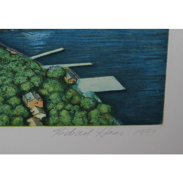 Richard Haas American (1936) Manhattan View from Governor’s Island, color Date: 1999 Etching with Aquatint, signed and...