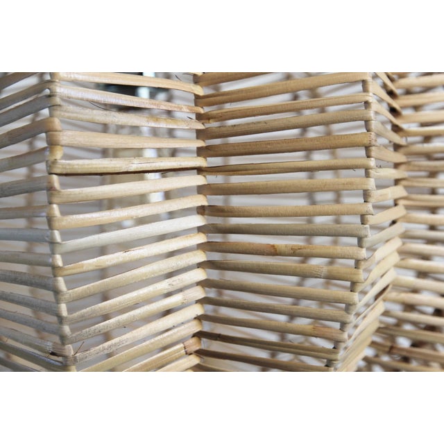 Split Raw Rattan Pumpkin Pendant Light 24" For Sale - Image 4 of 6