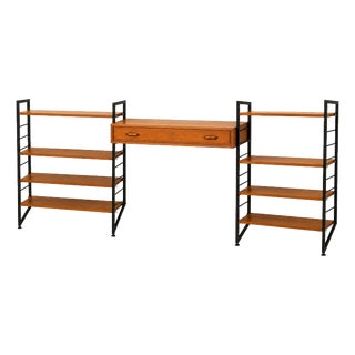 Ladderax Teak Modular Desk and Shelving System from Staples, England, 1960s For Sale