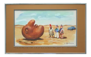 Eldon Dedini The New Yorker Watercolor Illustration 1982