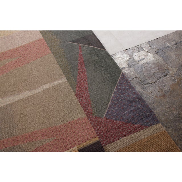Textile Vintage Van Campen Style Needlepoint in Polychromatic Patterns by Rug & Kilim For Sale - Image 7 of 8