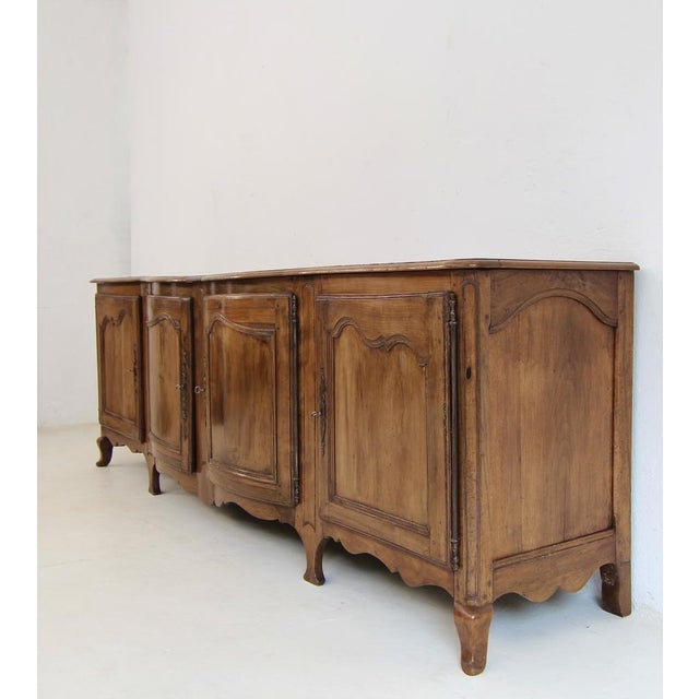 Provincial Louis XV French Walnut Enfilade or Sideboard, 1800s For Sale - Image 16 of 18