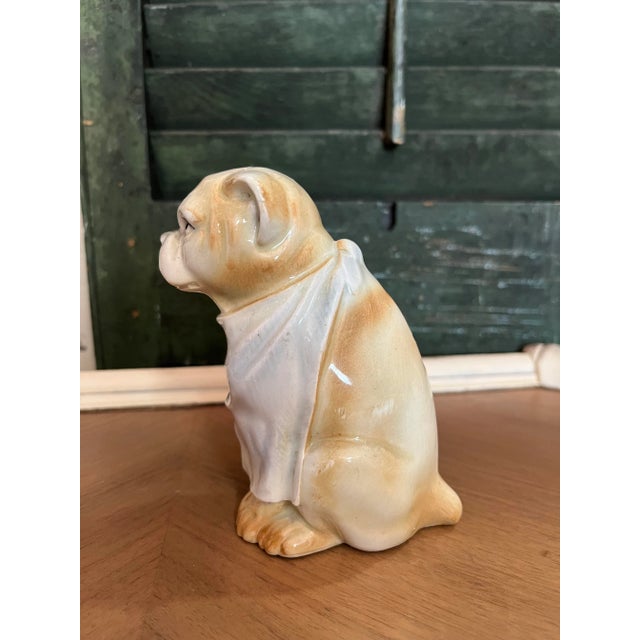 Rustic European Antique Austrian Porcelain Dog Still Bank For Sale - Image 3 of 7