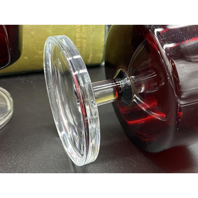Red Luminarc Verrerie Darques France Ruby Red Sundae/Champagne Coupe Glasses, 1970s, Set of 4 For Sale - Image 8 of 17