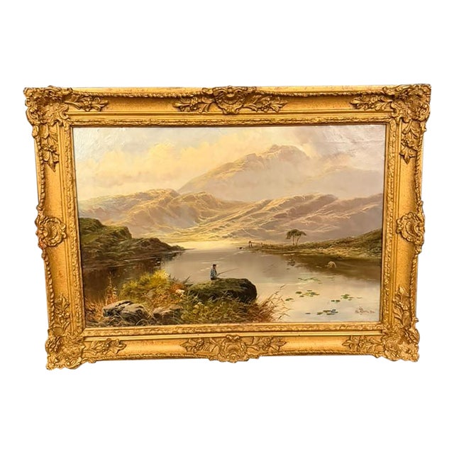 19th Century English Oil on Canvas Landscape, Signed N. Boel, Dated 1890 For Sale