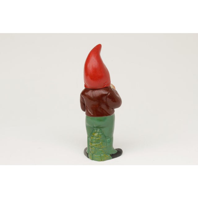 Pipe-Smoking Garden Gnome in Terracotta by Griebel, 1970s For Sale - Image 3 of 10
