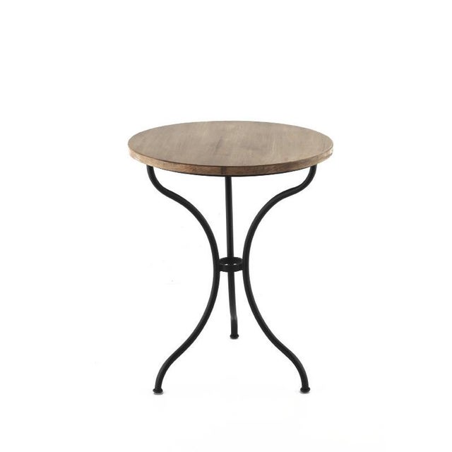 New Square French Style Iron Base Table With Wood Top, Garden Table,Bistro Table The listing includes the wood square top...