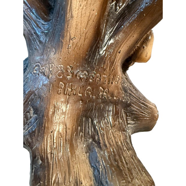 Ceramic Vintage 1983 Creative Decor Ceramic Bird Table Lamp, Sculptural Lovebirds & Tree For Sale - Image 7 of 8