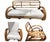 This beautifully restored Art Deco Rattan living room set includes a matching ssofa and two lounge chairs. All were...