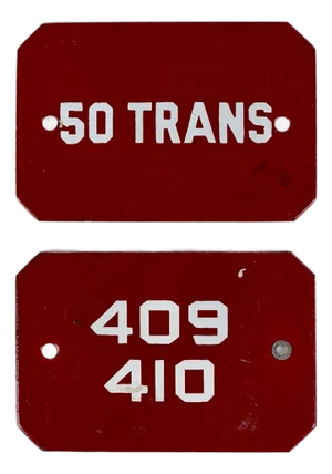 Pair of Vintage Porcelain / Enamel Wall Sign Plaques With Numbers