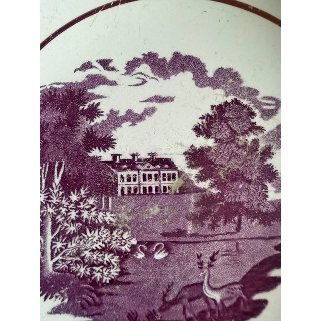 Rare Antique Pink Lustre and Bat Printed Pearlware Low Serving Bowl, Attributed to Thomas Wolfe, Circa 1805 For Sale - Image 6 of 14