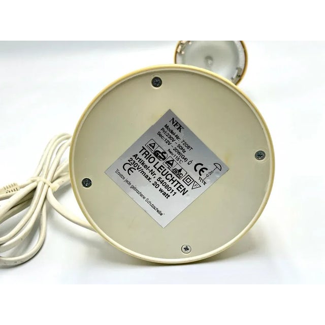 Ivory Vintage Telescope Table Lamp from Trio Leuchten, 1980s For Sale - Image 8 of 9