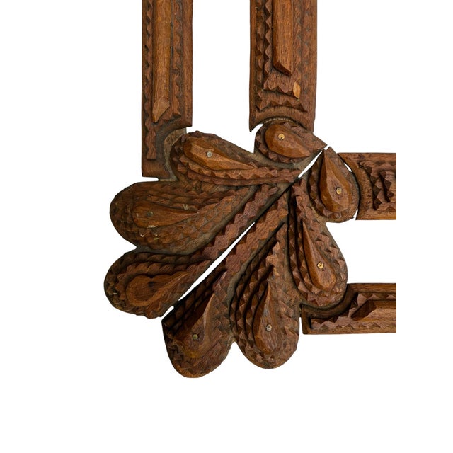 Coffee Great Depression Era Tramp Art Frame For Sale - Image 8 of 13