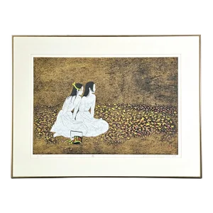 Mid-Century Yoshimi Okamoto Woodblock Print “Sei” Modernist Japanese Limited Edition