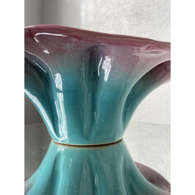 Blue and Pink Ceramic Dish, 1970s For Sale - Image 13 of 18