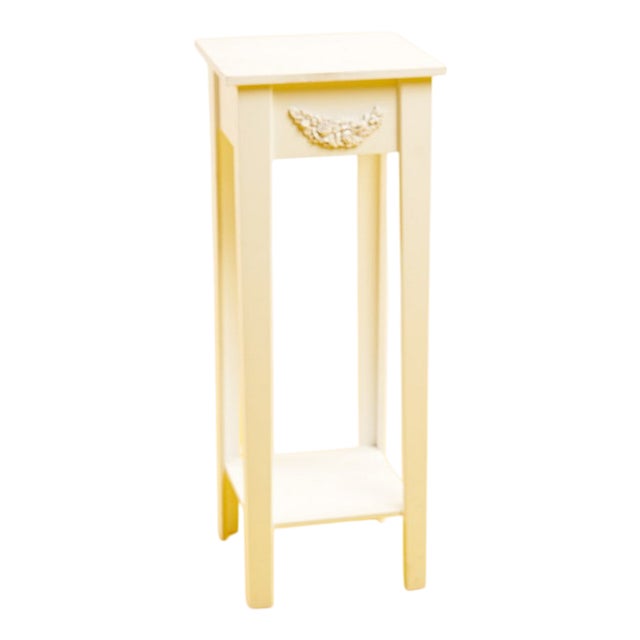 White Wooden Plant-Pot Column For Sale